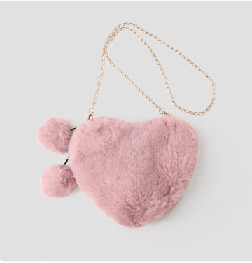 Children/adult Stylish Plush Heart Handbag
share icon